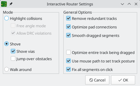pcbnew interactive router settings