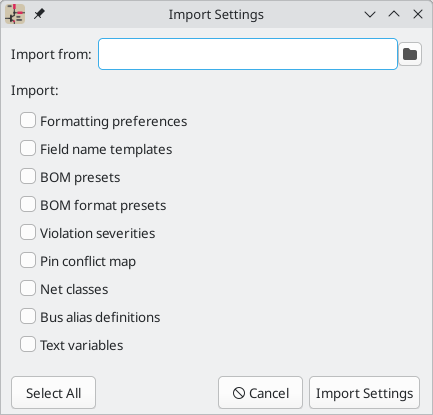 import settings