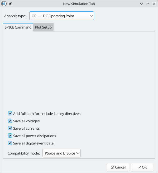OP analysis window